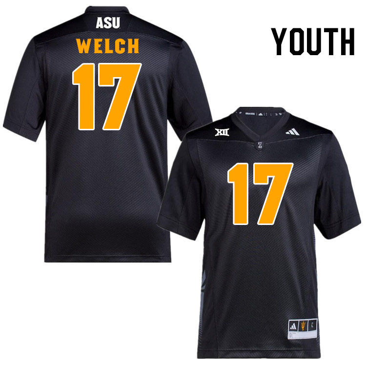 Youth #17 Laterrence Welch Arizona State Sun Devils College Football Jerseys Stitched-Black